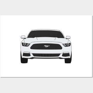 Mustang Front End Oxford White Posters and Art